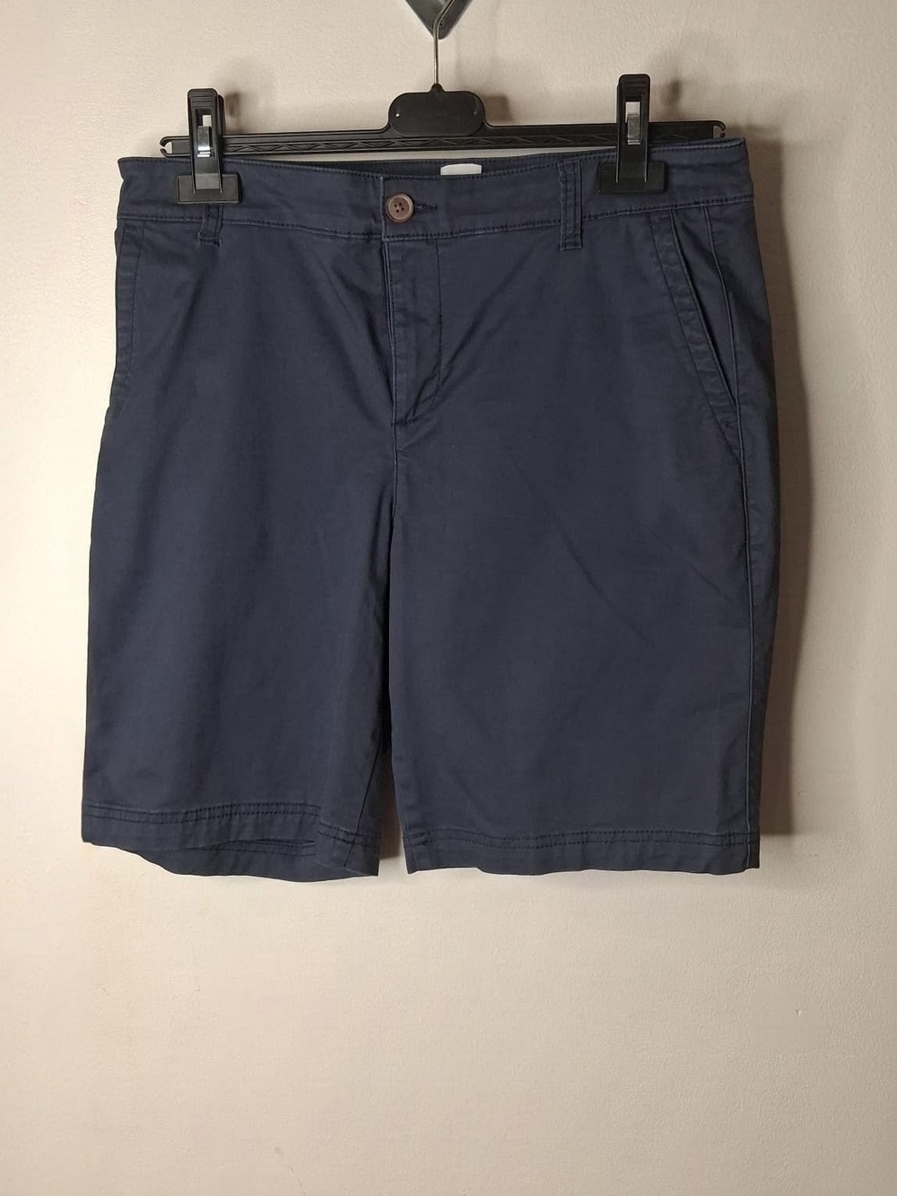 Gap Navy Women's Stretch Cotton Chino Bermuda Shorts Size 8